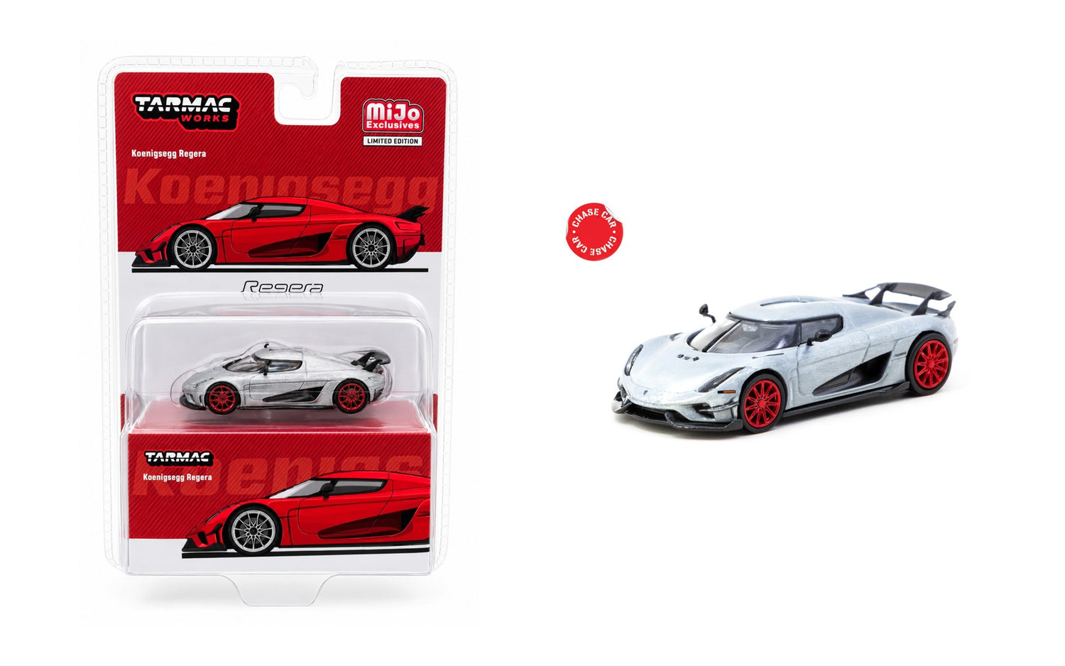 CHASE CAR Koenigsegg Regera Raw – Tarmac Works 1:64 Red Card MiJo Exclusives (T64G-TL017-RE-CHASE)