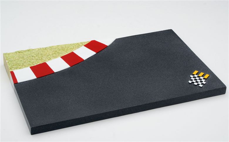 Racetrack Corner Diorama Display Base with Logo (Échelle-Scale 1:18)