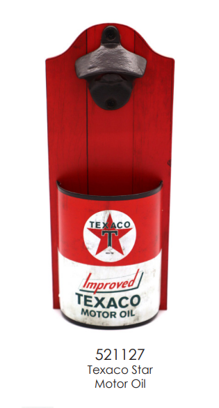 "Texaco" VINTAGE OIL CAN  BOTTLE OPENER PLAQUES