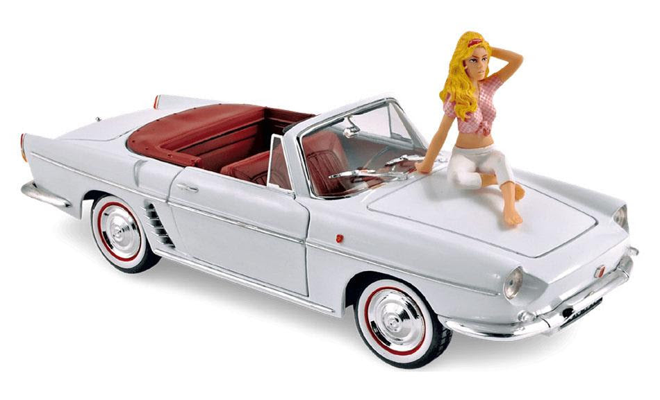 (PRE-ORDER 2027) Norev 1:18 Renault Floride 1958 avec figurine de Brigitte Bardot – Blanc 185180