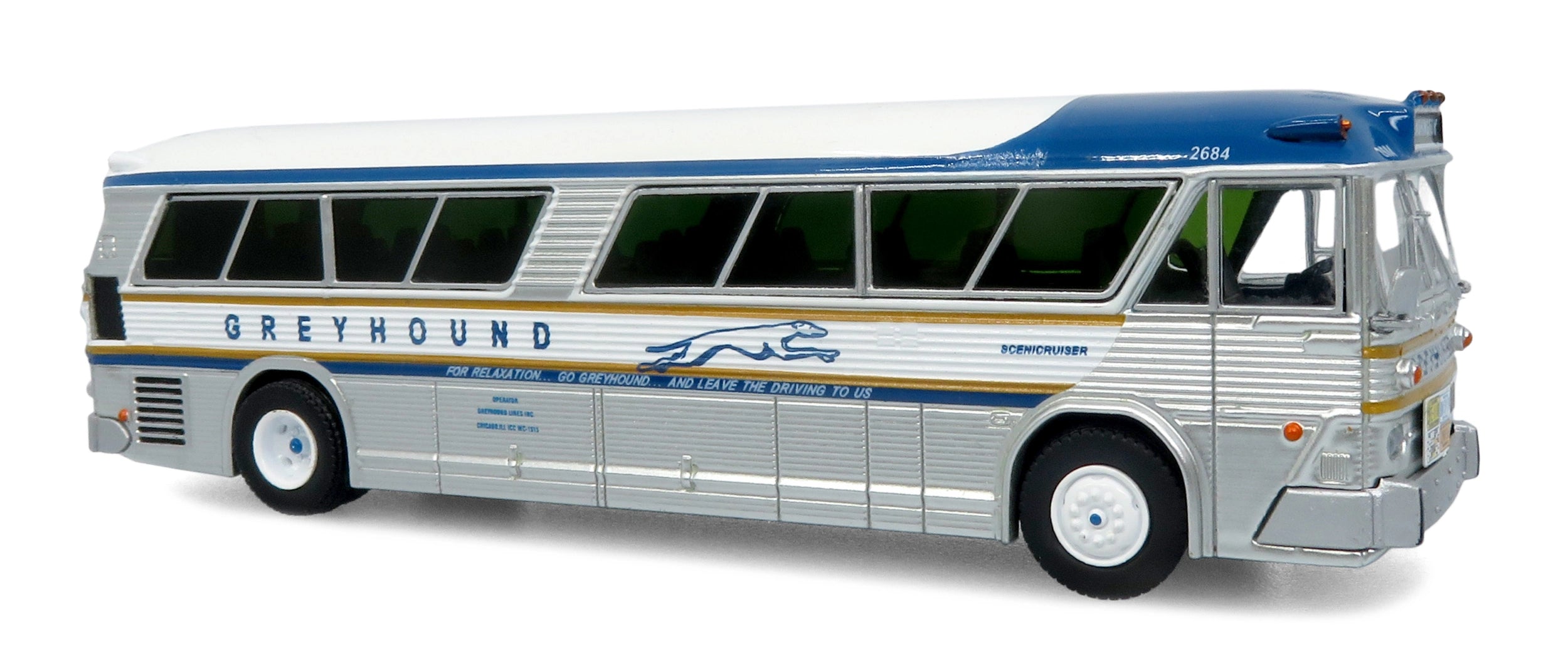 1964 MCI MC-5A Coach: Greyhound Gold Stripe - 50th Anniversary