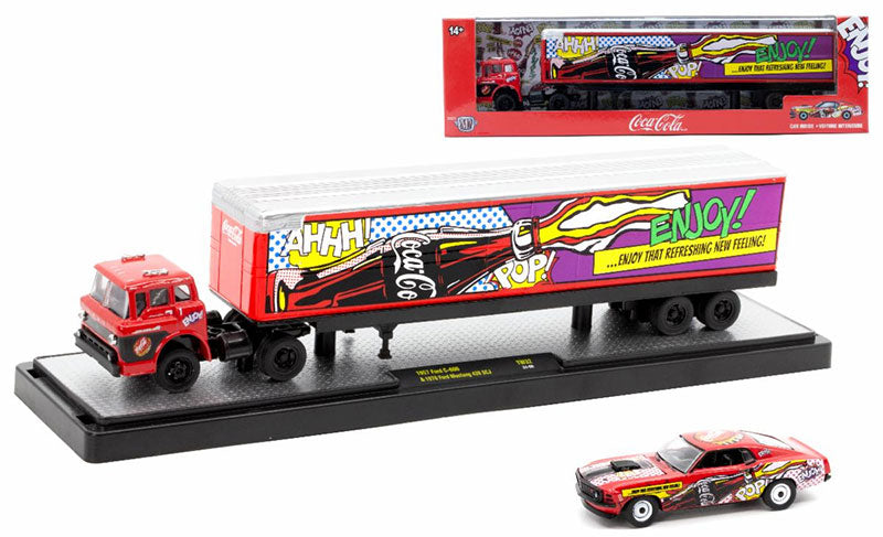 Coca-Cola - 1957 Ford C-600 Truck and 1970 Ford Mustang 428 SCJ - Auto-Haulers