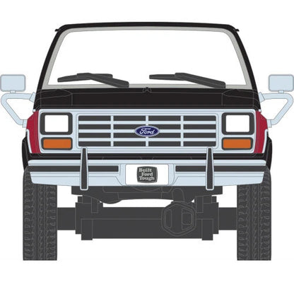 (PRE-ORDER 2026/2027) IXO America 1:64 1982 Ford F-350 XL Short Bed – Raven Black &amp; Candy Apple Red Deluxe Tu-Tone – Limited Edition IA64046