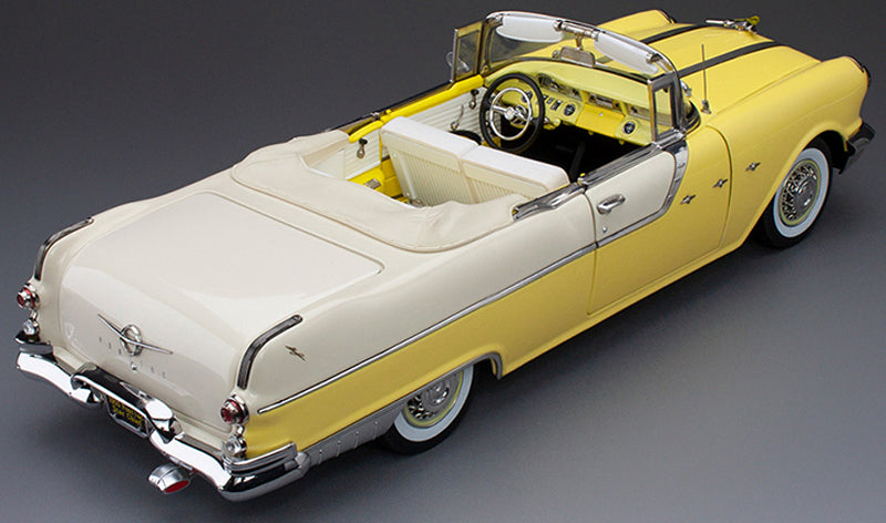 1955 Pontiac Star Chief Open Convertible  (White Mist/Avalon Yellow) SSP5059