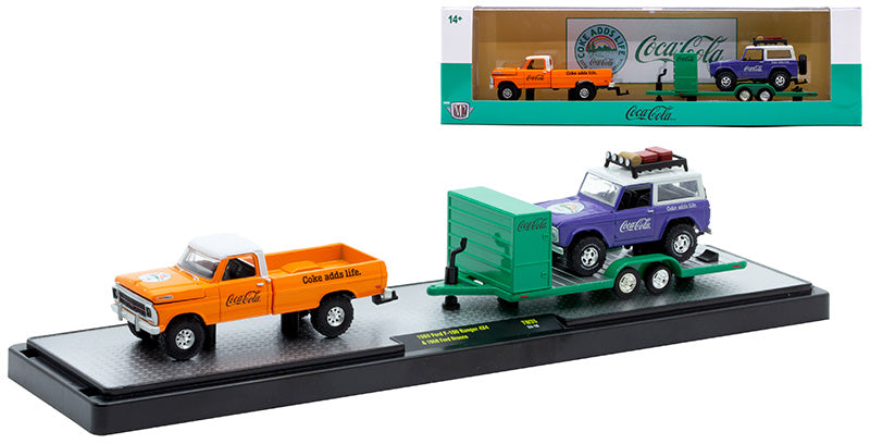 Coca-Cola - 1969 Ford F-100 Ranger 4x4 and 1966 Ford Bronco - M2 Auto-Haulers -Release 35