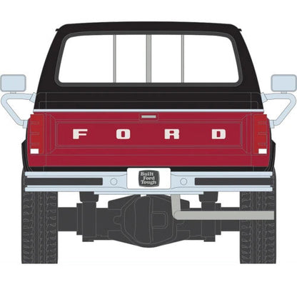 (PRE-ORDER 2026/2027) IXO America 1:64 1982 Ford F-350 XL Short Bed – Raven Black &amp; Candy Apple Red Deluxe Tu-Tone – Limited Edition IA64046