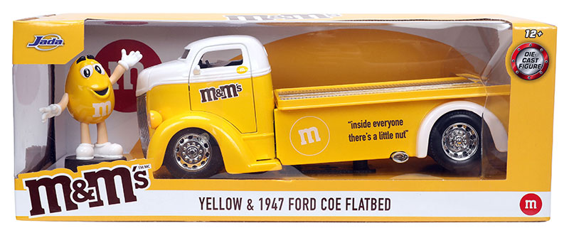1947 Ford COE Flatbed with Yellow M&M's Figure – Nice Car Collection
