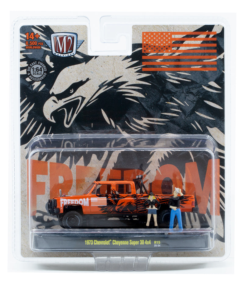 1973 Chevrolet Cheyenne Super 30 “Freedom” (67500-15B) (M2 Machines Diorama, Release 15)