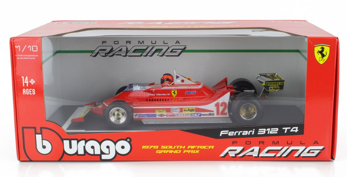1979 SOUTH AFRICA GRAND PRIX, GILLES VILLENEUVE - FERRARI - F1 312T4 N 12 WINNER  (WITH PILOT)