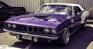 (PRE-ORDER 2024) 1971 Cuda, 440/6, Violet w/Vinyl Top (Limitée à 48 unité-Limited to 48 units)