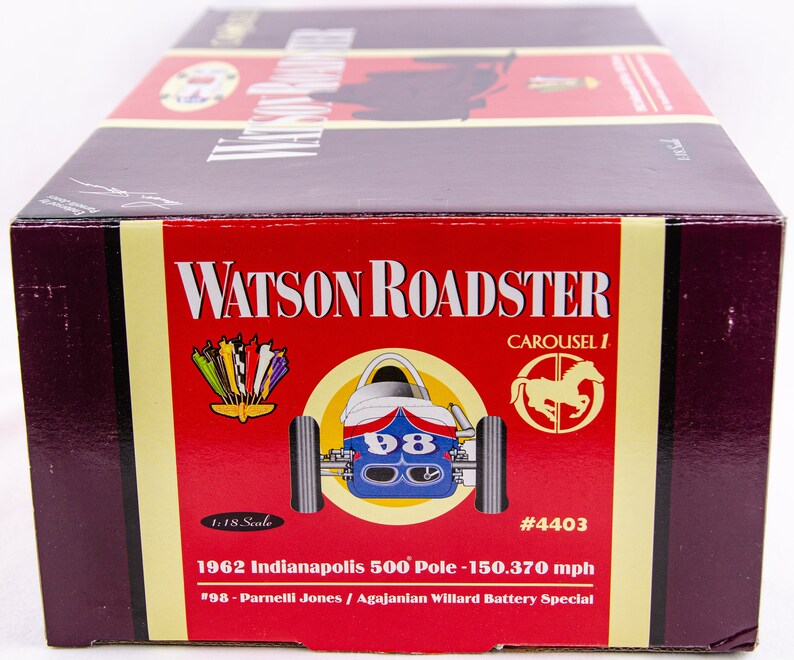Watson Roadster 1962 Indianapolis 500 Pole - 150.370 MPH &quot;