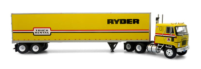 1970 GMC Astro 95 Tractor &amp; Trailer 1:43 Ryder Truck Rental Iconic Replicas 43-0662