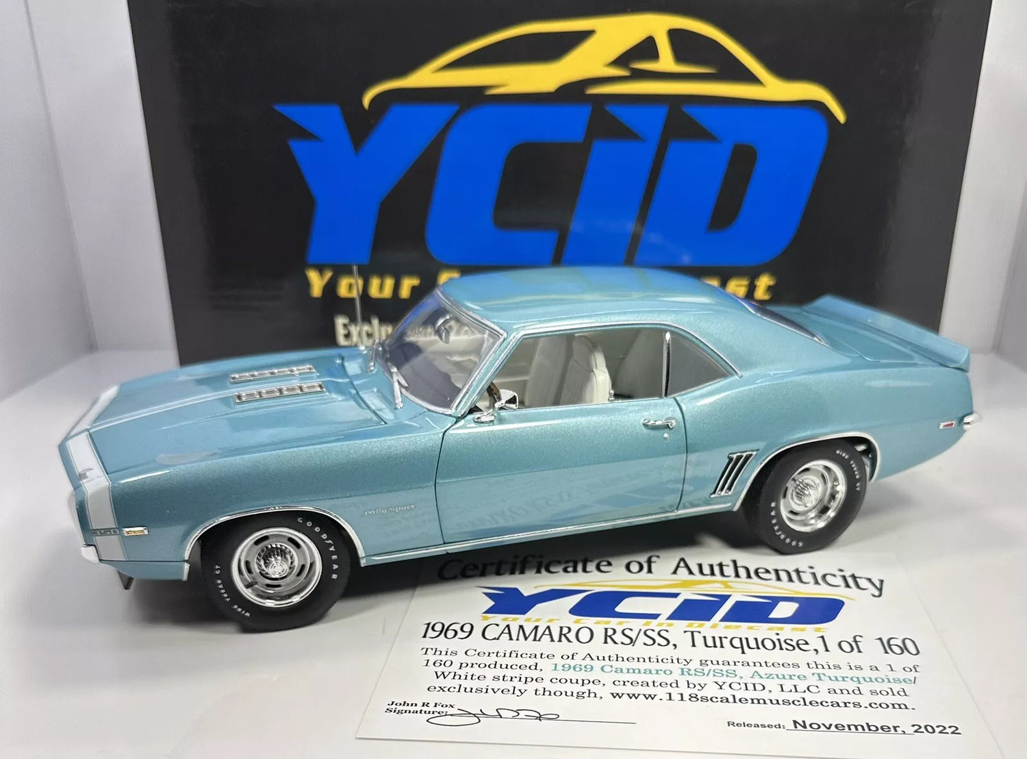 1969 Chevrolet Camaro RS 1969, Coupe, Azure Turquoise  (Limitée à 160 unités-Limited to 160 units)