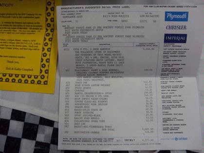Plymouth Cuda 440-6 1970 "Club Mopar Cruisin&