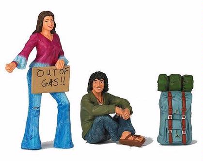 Set of 2 Figures and accessories "Out Of Gas"