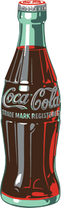 Bouteille Coca-Cola Embossé découpé et bombé