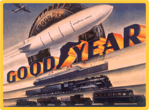 Goodyear Blimp Embossed