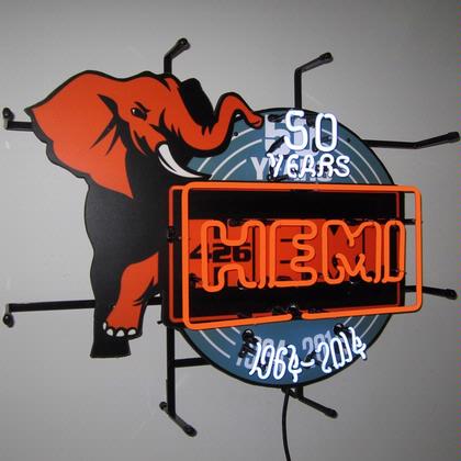 Hemi 50th Anniversary Neon Sign (MOPAR)