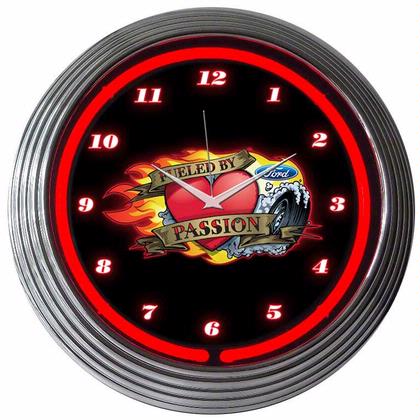 Ford Fueled By Passion Neon Clock