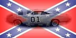 01 Dukes Of Hazzard Confederate Flag and Car Vanity