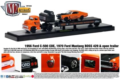 1956 Ford C-500 COE &amp; 1970 Ford Mustang Boss 429 &amp; Open Trailer