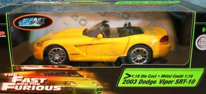 Dodge Viper SRT-10 2003, The Fast And The Furious