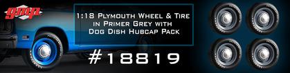 Set of 4 Plymouth Dog Dish/Tires