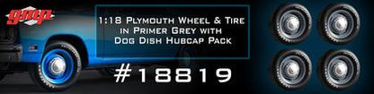Set of 4 Plymouth Dog Dish/Tires