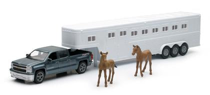 Chevrolet Silverado 1500 Crew Cab avec remorque à chevaux
