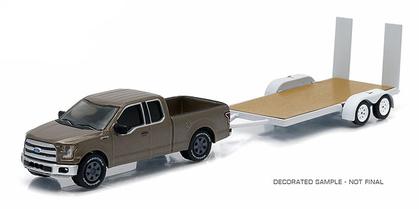 Ford F-150 2015 with Flatbed Trailer "Hitch &amp; Tow series 5"