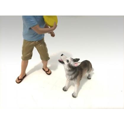Ensemble Figurine avec Homme et un Chien