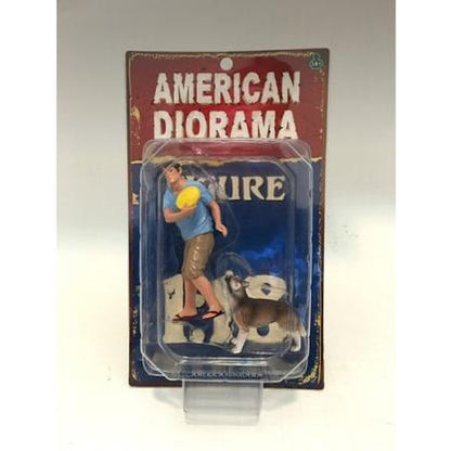 Ensemble Figurine avec Homme et un Chien