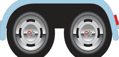 1:18 Car Trailers Gulf Oil 