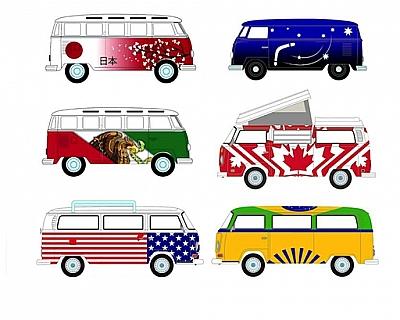 "RIO Olympic 2016" Volkswagen Type 2 Bus Set 1:64