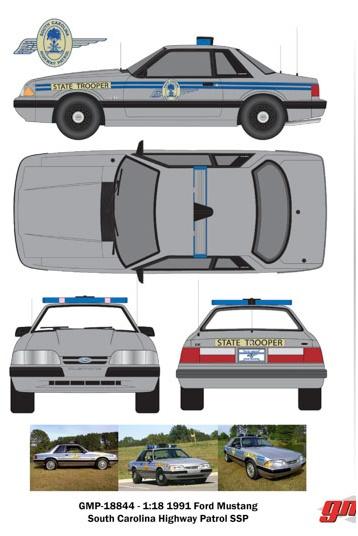 Ford Mustang 1991 "SOUTH CAROLINA HIGHWAY PATROL"