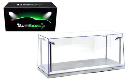 Présentoir avec Lumières-Display with lights (DEL) 1/18 base silver (MJ14002)