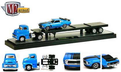 1956 Ford C-500 COE with Flatbed Trailer and 1970 Mustang BOSS 302 