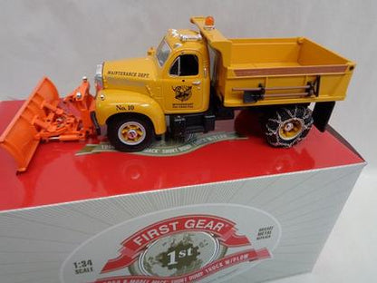 1960  B-MODEL MACK SHORT DUMP TRUCK WITH PLOW 
