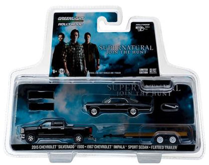 "Supernatural" 2015 Chevrolet Silverado &amp; 1967 Chevrolet Impala Sport Sedan and Flatbed Trailer