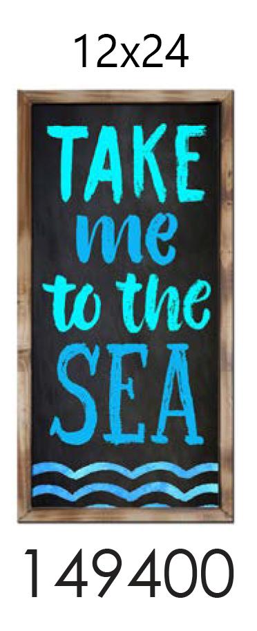 Cadre   &quot;TAKE ME TO THE SEA &quot;   12x24