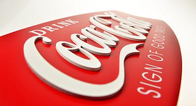 Enseigne en bois Coca-Cola