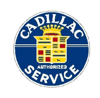 Enseigne de métal  CADILLAC SERVICE 24" diamètre