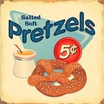 Pretzel  14&quot; x 14&quot; Enseigne de métal