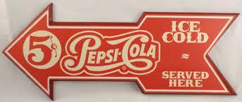 PEPSI COLA  ICE COLD  SERVE HERE 
