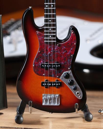Fender Sunburst Jazz Bass Miniature Guitar Replica - Officially Licensed