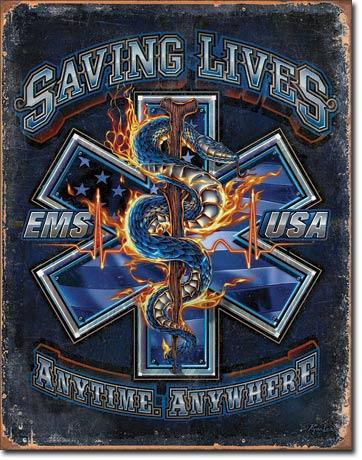 EMS - Saving Lives  12.5&quot;Wx16&quot;H  SKU 