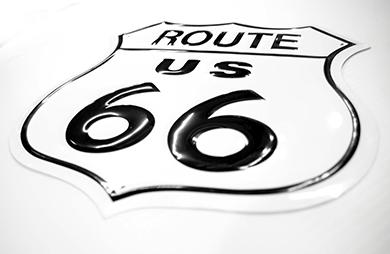 Route Us 66 EMBOSSED 
