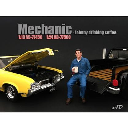 Figurine Mechanic - Johnny Drinking Coffee