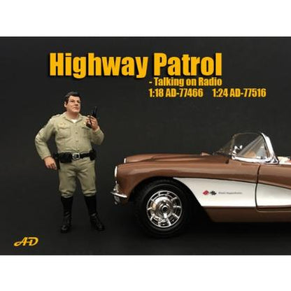 Police Figure - Highway Patrol - Talking on radio