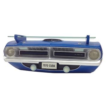 3-D wall shelf with LED light "Plymouth Barracuda 1970"